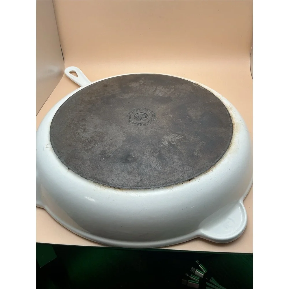 Vtg Le Creuset 30 Cast Iron Round Grill Pan Skillet 12
